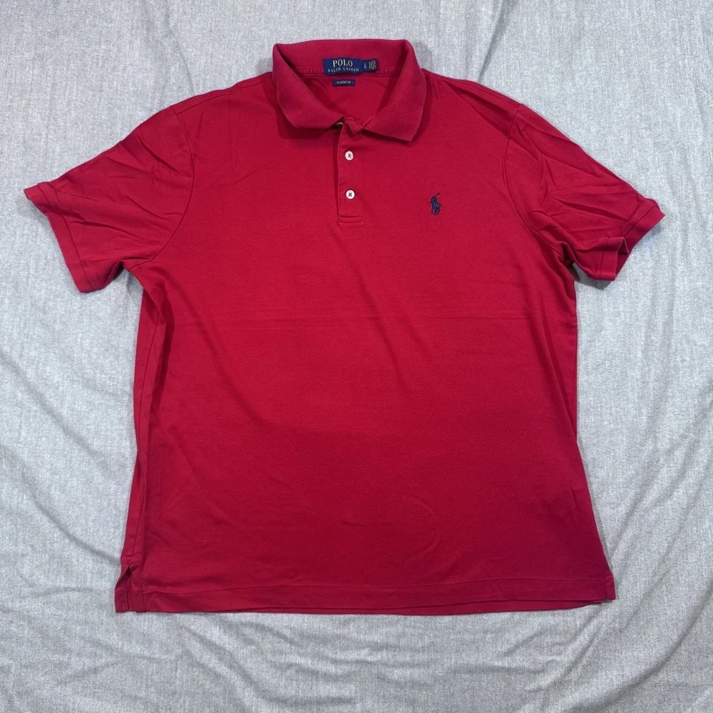 Polo Ralph Lauren Shirt Mens Large Polo Classic Short‎ Sleeve Pony Embroidered
